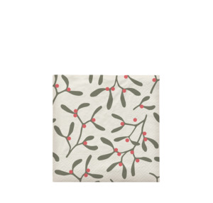 Christmas Mistletoe Paper Napkin