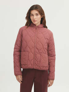 Quilted Jacket - Dark Pink
