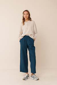 Indi & Cold Poplin Crop Pant Marino