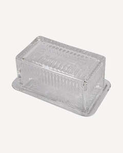 Kitchen Table: French Country Collections Butter Dish - clear glass
