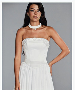 Products: Ingrid Bodice - EY677BOD - Evie Young a strapless corset bodice designed for the modern bride - Madison Rose Bridal