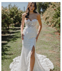 Products: Sarchi - ML24192 - Madi Lane Madison Rose Bridal Fall in love with her beaded lace, fit n flare silhouette and detachable romantic sleeves