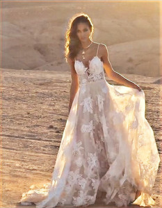 Products: Sale Avery ML17015 Madi Lane Bold Lace A-Line Wedding Dress - Madison Rose