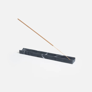 One Off Antique Pieces: Marble Incense Holder Black