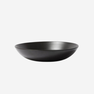 New Arrivals Home: Stoneware Low Bowl Matte Black