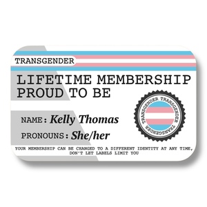 Products: Lifetime Membership Proud To Be Transgender Card - The Left And Right Collective