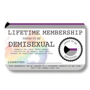 Demisexual Lifetime Membership Card - The Left And Right Collective
