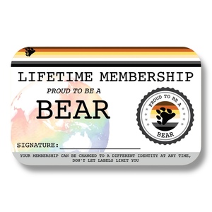 Products: Bear Lifetime Membership Card - The Left And Right Collective