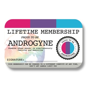 Androgyne Lifetime Membership Card - The Left And Right Collective