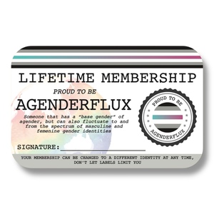 Products: Agenderflux Lifetime Membership Card - The Left And Right Collective