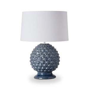 Lighting: Nichols Slate Blue Lamp