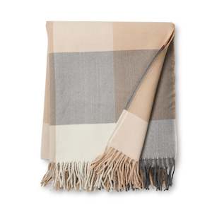 Harley Neutral/Charcoal Throw