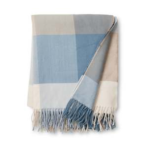 Harley Blue/Neutral Throw