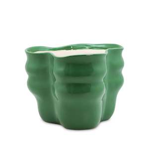 August Wavy Green Planter