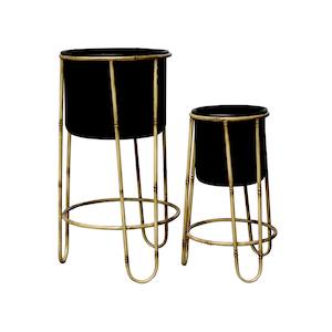 Congo Black Planter Set Of 2