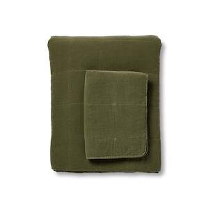 Bed Linen: Bailey Olive Stonewash Coverlet Set