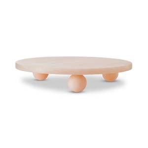 Resin: Aries Pink Round Footed Platter