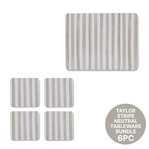 Bundles: Taylor Stripe Neutral Tableware Bundle