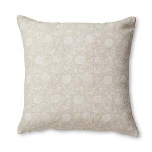 Delilah Neutral Block Print Cushion