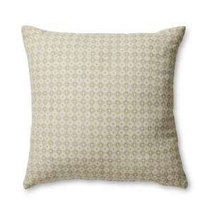 Block Print Cushions: Samira Green Diamond Block Print Cushion