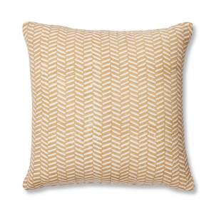 Block Print Cushions: Kyra Ochre Block Print Cushion 50cm