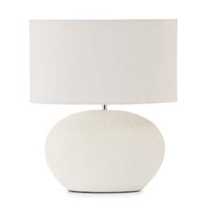 Lighting: Owen White Textured Lamp