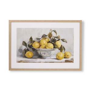 Mirrors Wall Decor: Lemon Bowl Still Life Framed Print