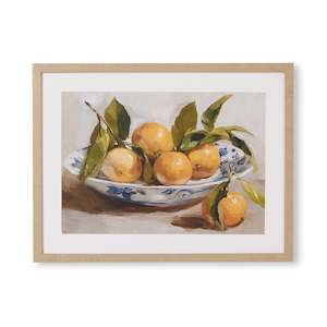 Mirrors Wall Decor: Orange Bowl Still Life Framed Print
