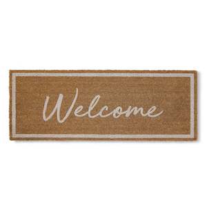Welcome White Doormat