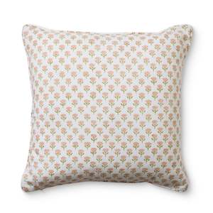 Suri Buti Pink/Green Block Print Cushion 50cm