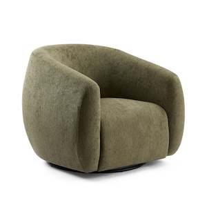 Furniture: Casa Green Textured Swivel Chair