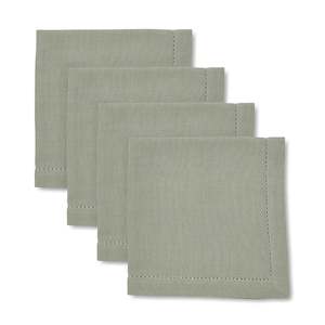 Table Linen: Jetty Mineral Green Napkin - Set of 4
