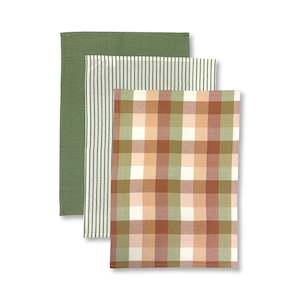Table Linen: Woven Multi Teatowel Pack 3