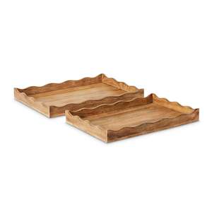 Home Decor: Darcy Wavy Tray Set 2