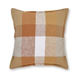 Cushions: Heide Rust Check Cushion