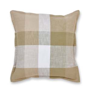 Heide Green Check Cushion