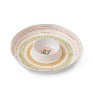 Fiesta Melamine Chip Dip Platter