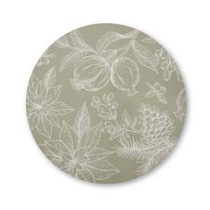 Christmas 2025: Poinsettia Round Placemat Set 4