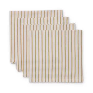 Small Stripe Toffee Napkin Set 4