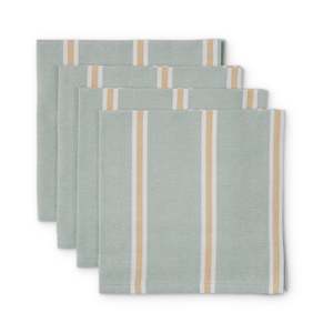Table Linen: Kiama Blue Stripe Napkin Set 4