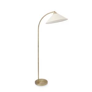 Lighting: Kirby Antique Brass Floor Lamp