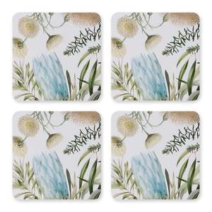 Tableware: Native Garden Square Hard Coaster Set 4