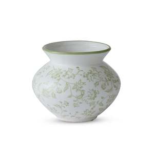 Arles Green Stamped Vase Small