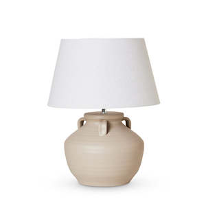 Ivory By Madras Link: Lisbon Sand Table Lamp D38x48cm