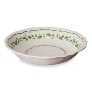 Cecile White/Green Melamine Salad Bowl