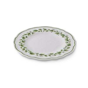 Melamine: Cecile White/Green Melamine Small Plate 23cm