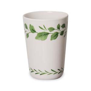 Melamine: Cecile White/Green Melamine Tumbler