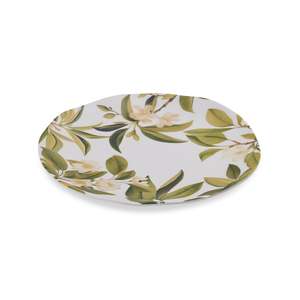 Melamine: Citrus Grove Leaves Melamine Large Plate