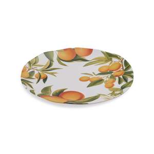 Melamine: Citrus Grove Orange Melamine Large Plate