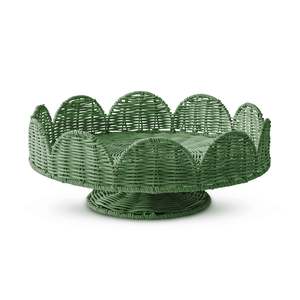 Christmas 2026: Serena Green Rattan Scallop Pedestal D39cmxh8cm
